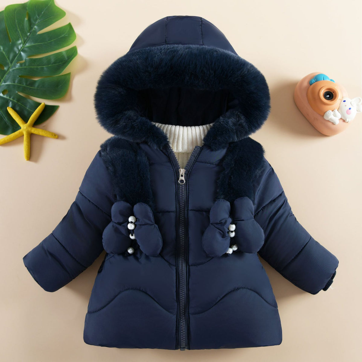 Girls' Hooded Padded Winter Coat