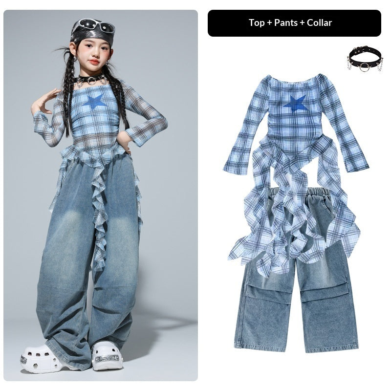 Girls' Street Dance Outfit Set