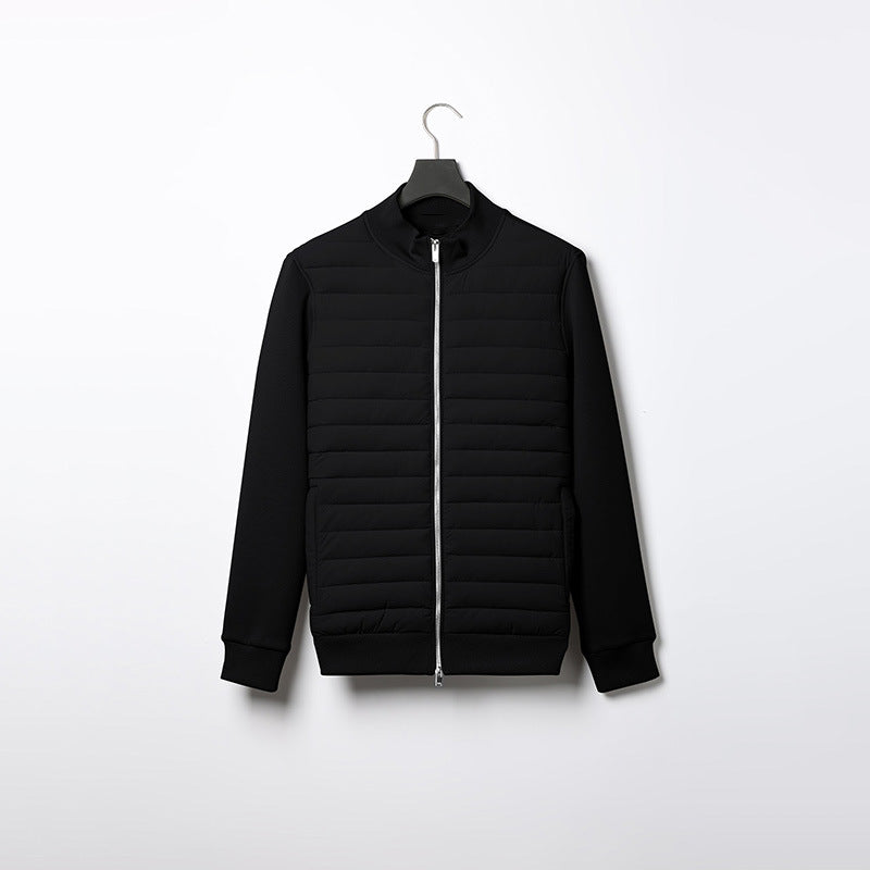 Men's Knit Stand Collar Jacket