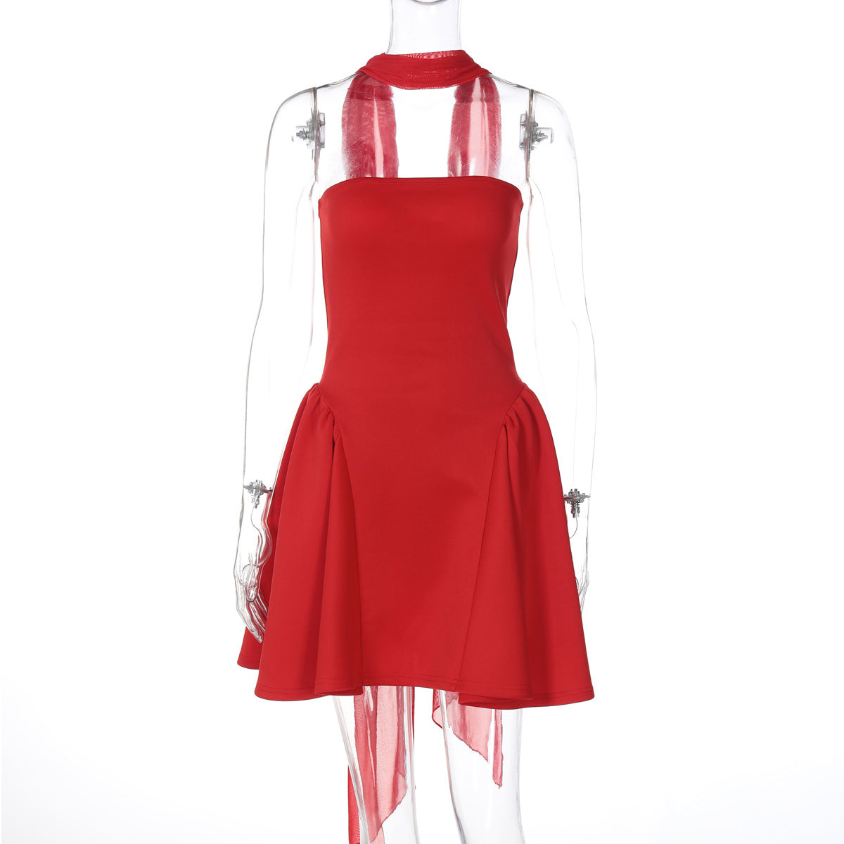 Strapless Zip-Back Party Mini Dress