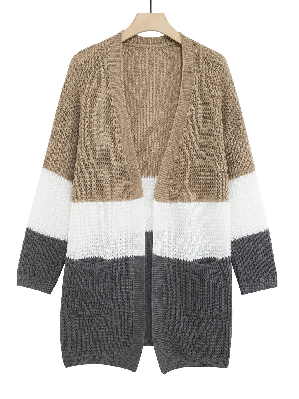 Plus Size Boho Open Knit Cardigan