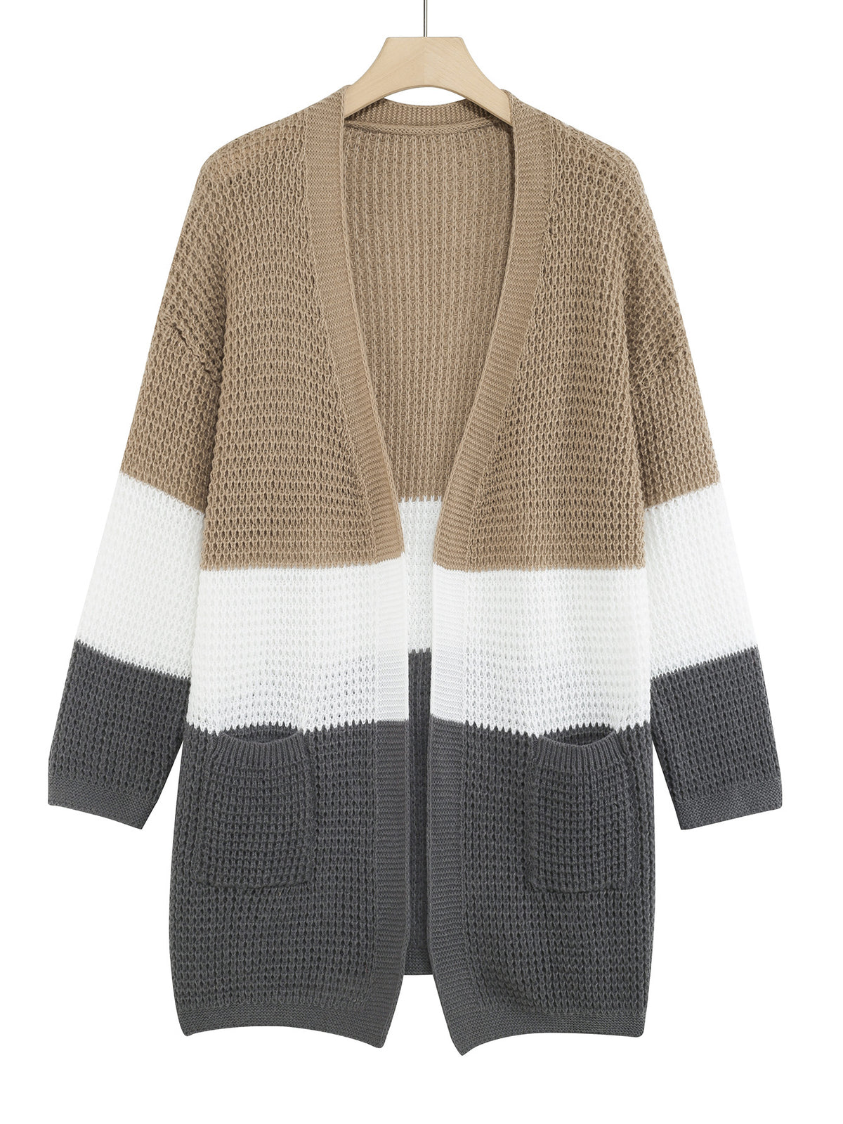 Plus Size Boho Open Knit Cardigan