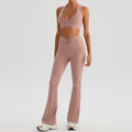 Yoga Sports Halter Bra And Tennis Two-Piece Set Outdoor Running Fitness Outfit Long And Short Pants Set