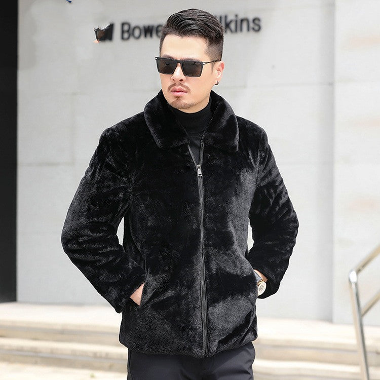 Men's Velvet-Lined Casual Jacket