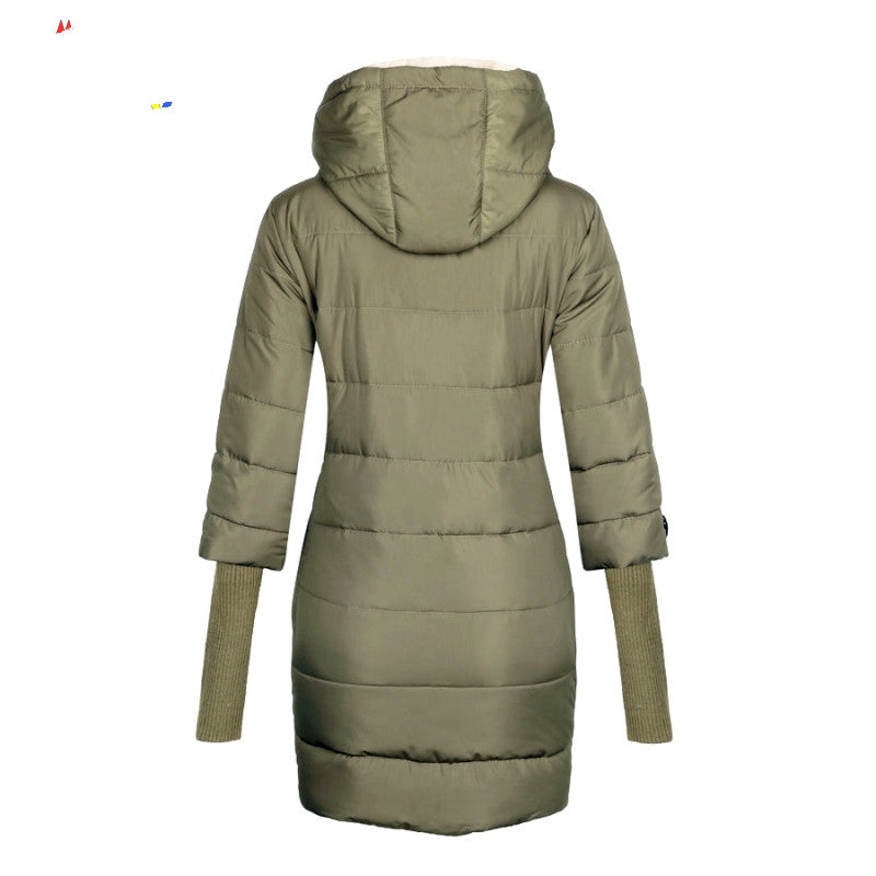 Plus Size Hooded Cotton Jacket
