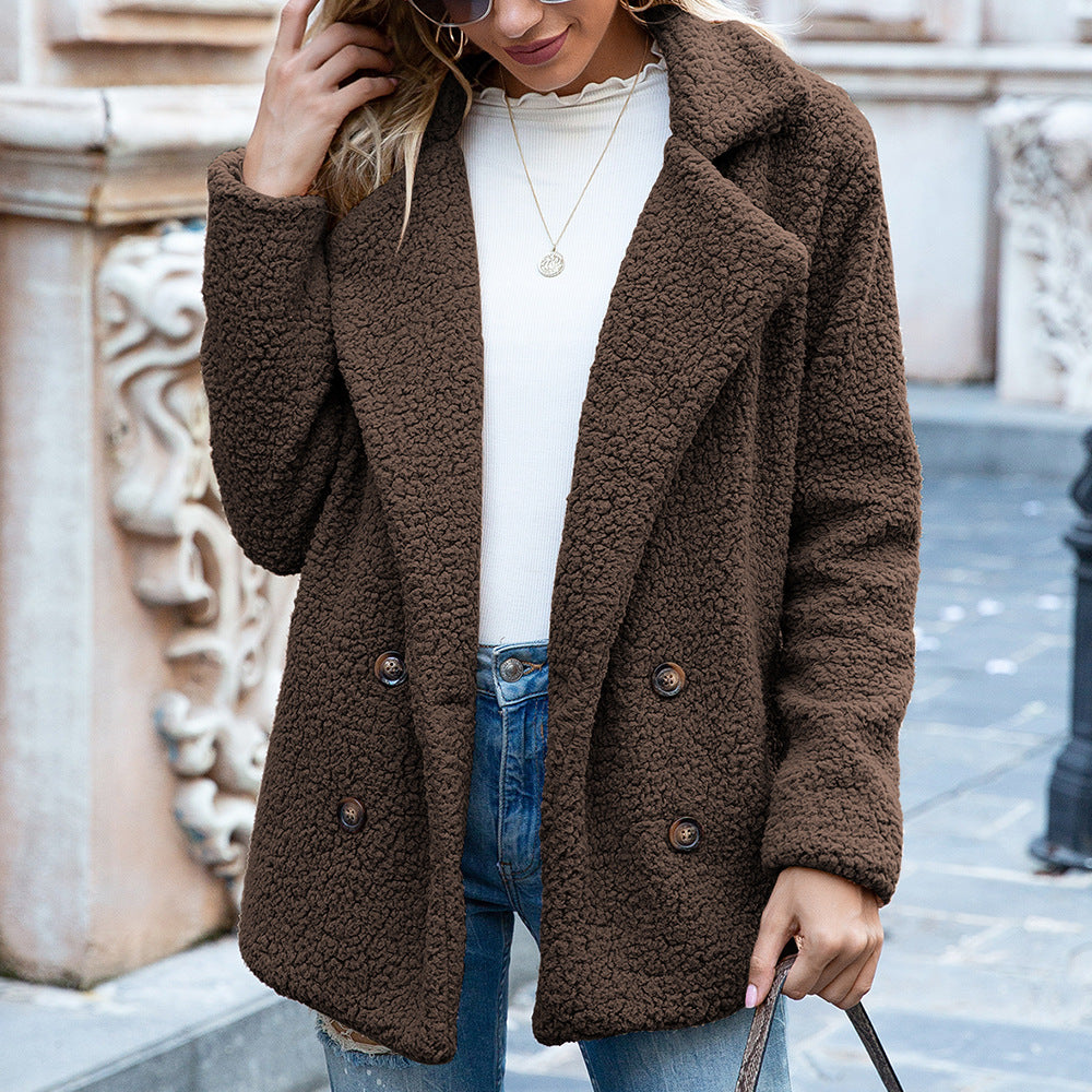 Fluffy Lapel Teddy Coat