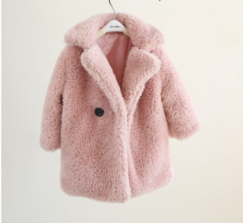 Big Kids' Faux Fur Coat