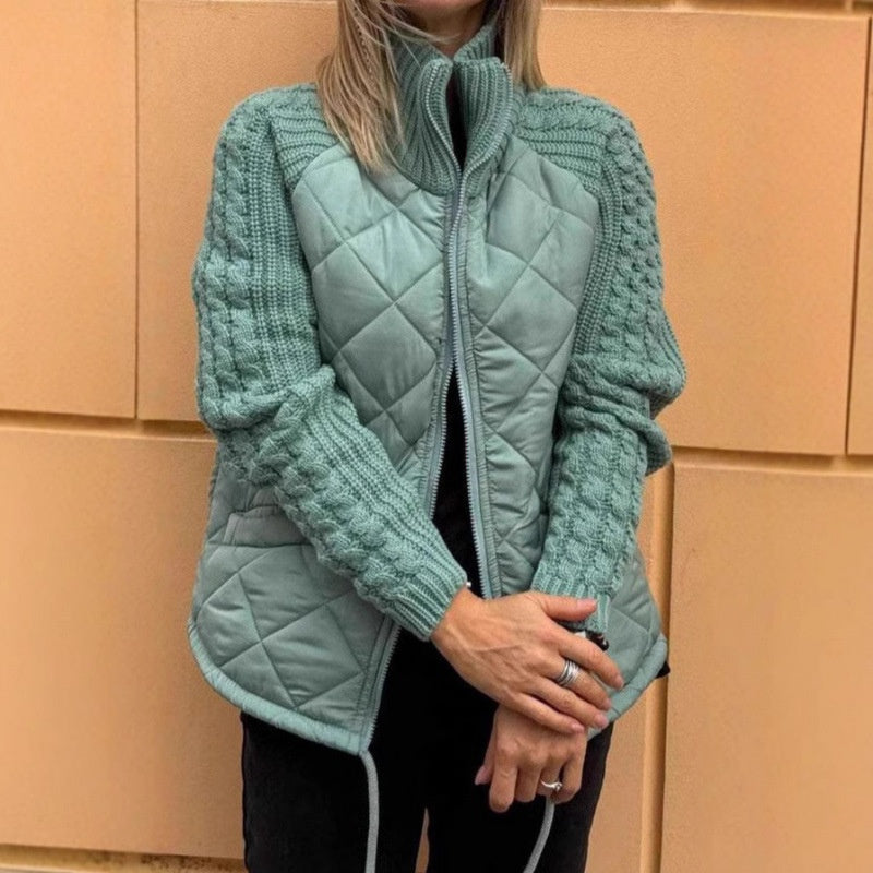 Knit-Trim Padded Jacket