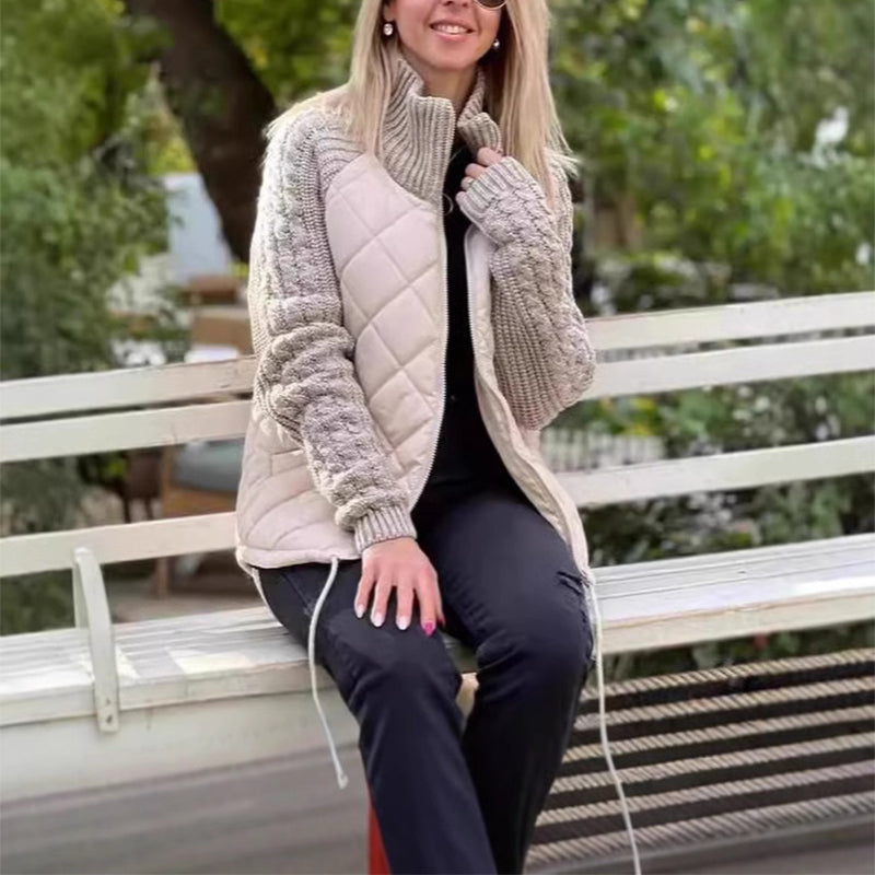 Knit-Trim Padded Jacket