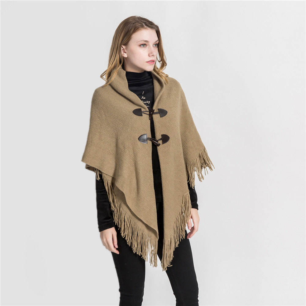 Hooded Poncho Cardigan