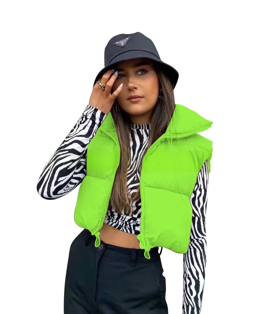 Cropped Puffer Vest