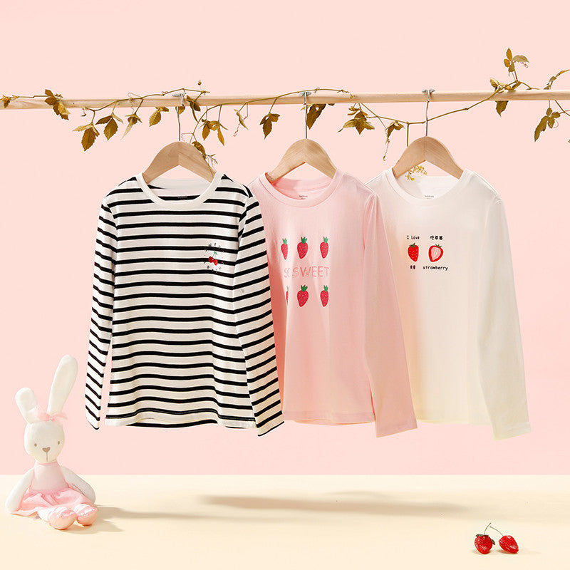 Girls' Long Sleeve Cotton Tee