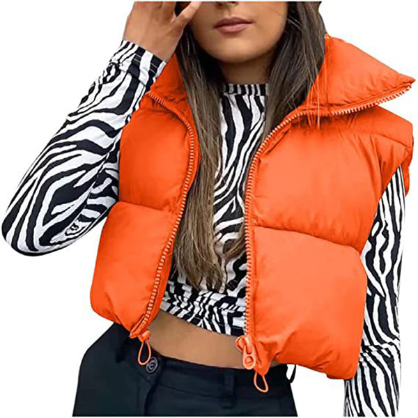 Cropped Puffer Vest