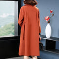 Plus Size Below-Knee Trench Coat