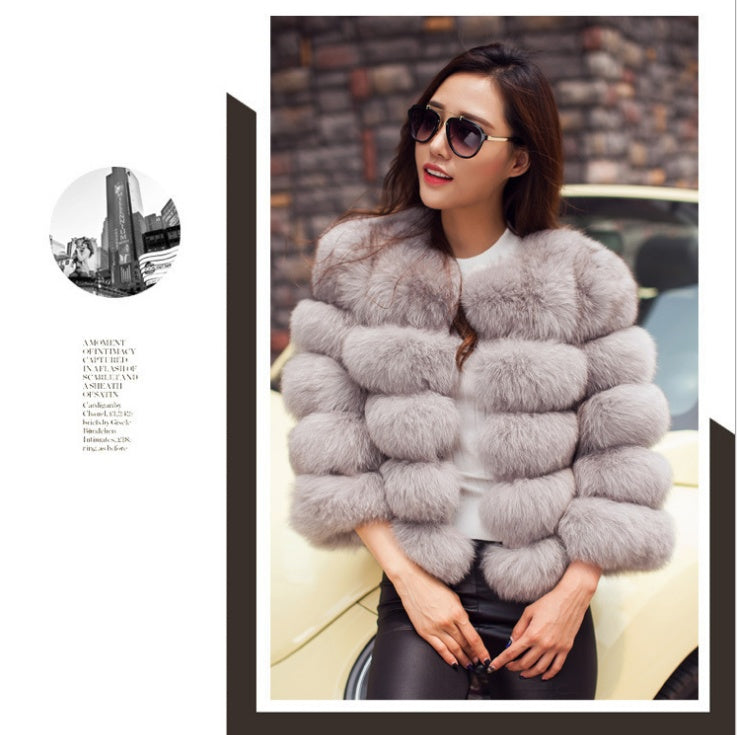 Faux Mink Fur Coat