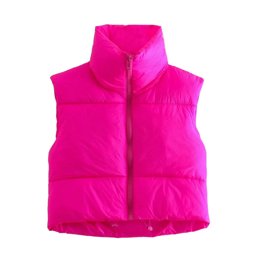 Cropped Puffer Vest