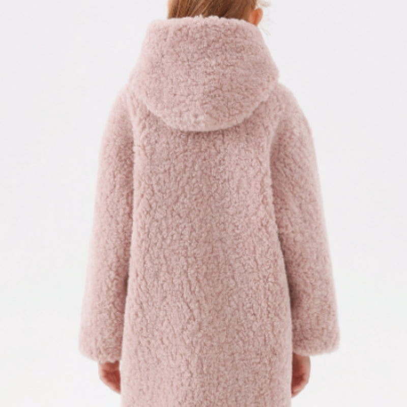 Girls' Teddy Fleece Hooded Coat