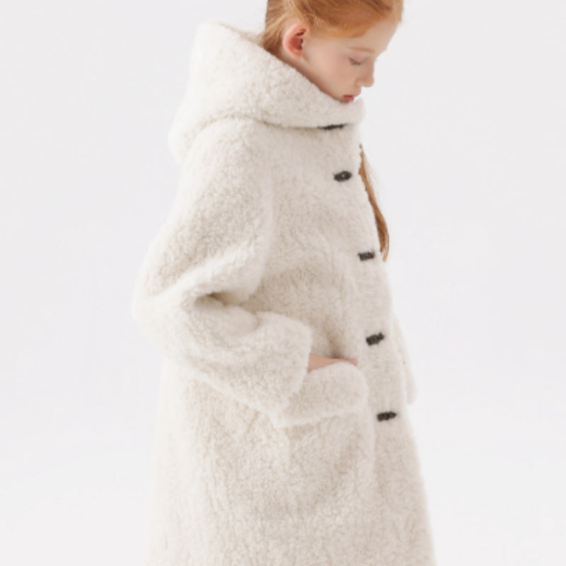 Girls' Teddy Fleece Hooded Coat