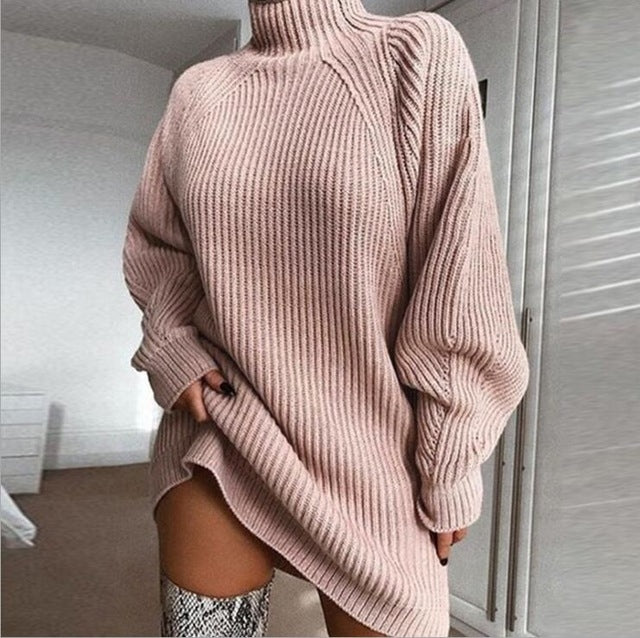 Turtleneck Knit Dress