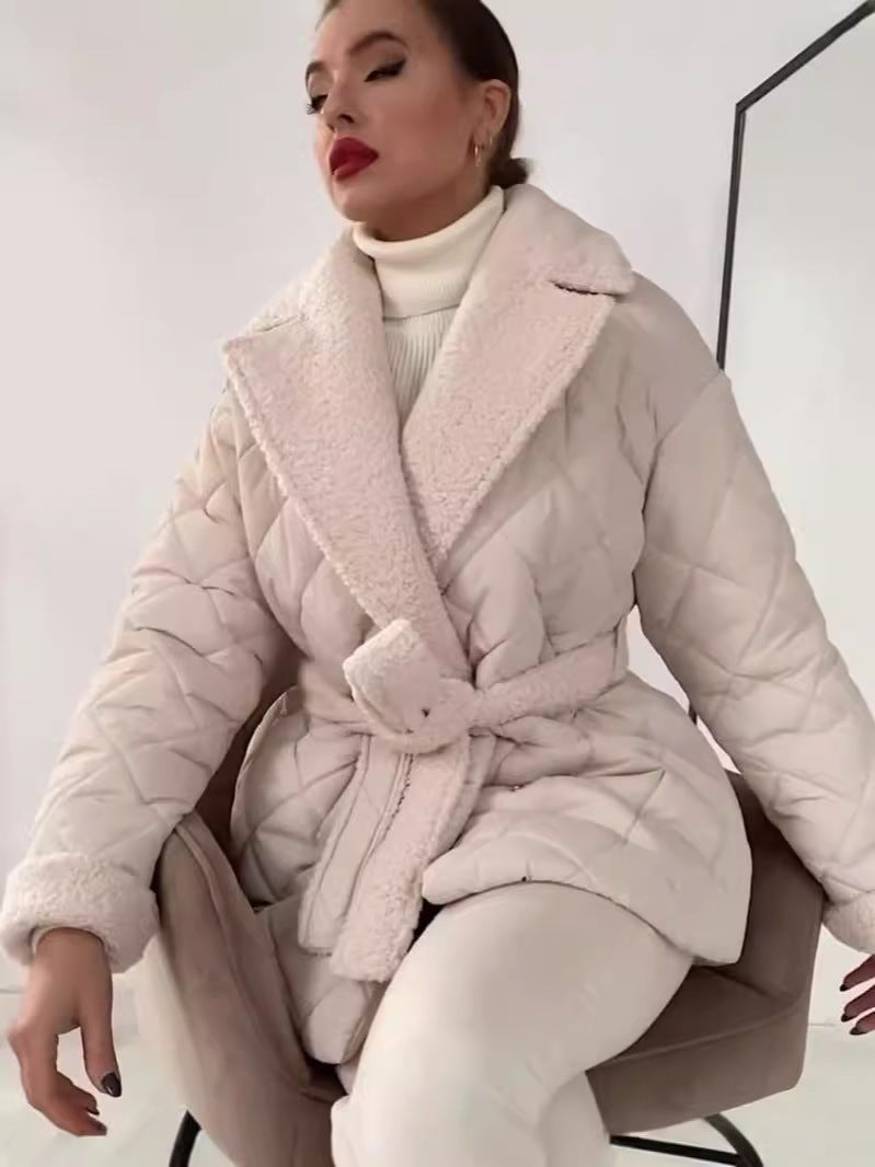 Belted Plaid Coat