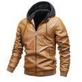 Men's Stand Collar Faux Leather Jacket
