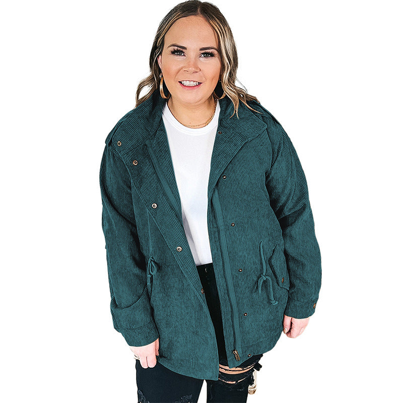 Plus Size Relaxed Jacket – Green