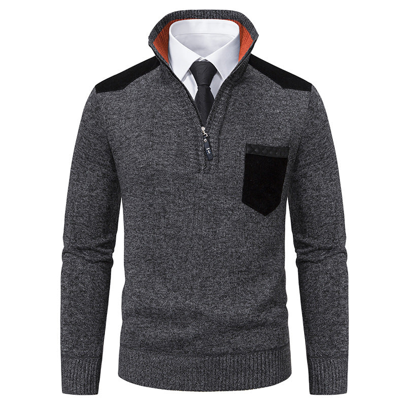 Men's Half-Zip Polo Sweater