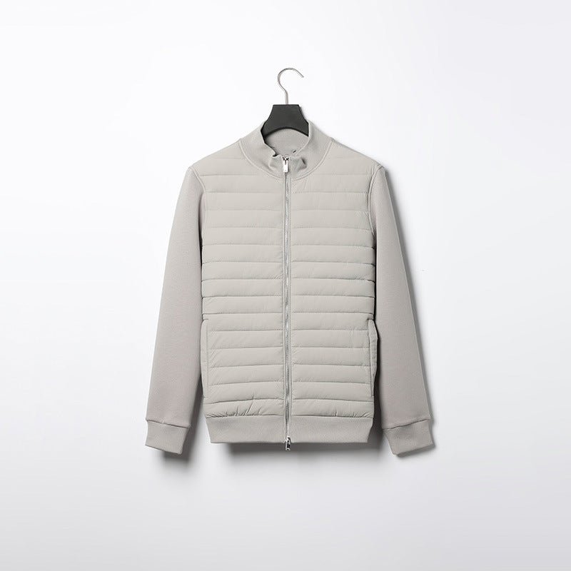 Men's Knit Stand Collar Jacket