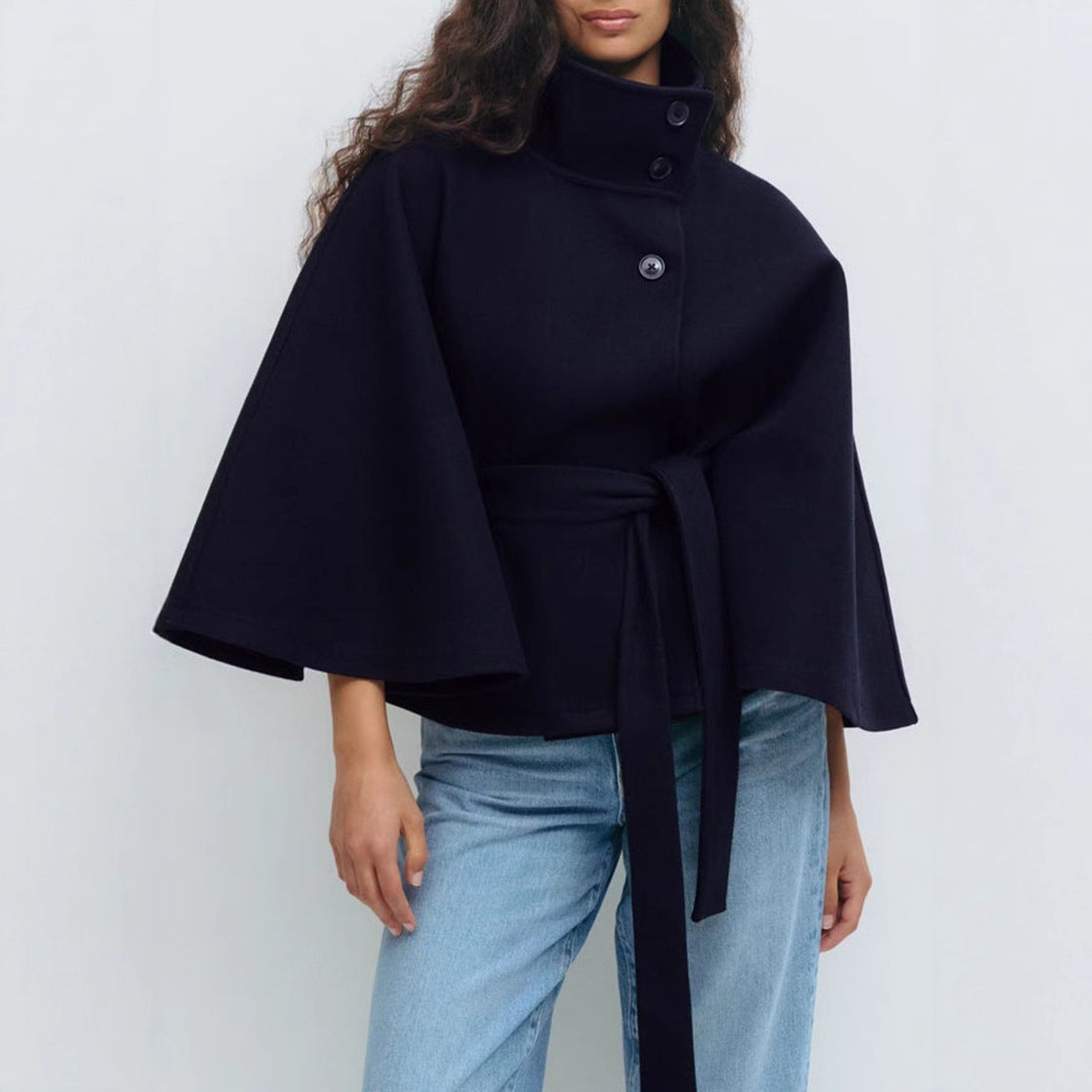 Belted Batwing Coat