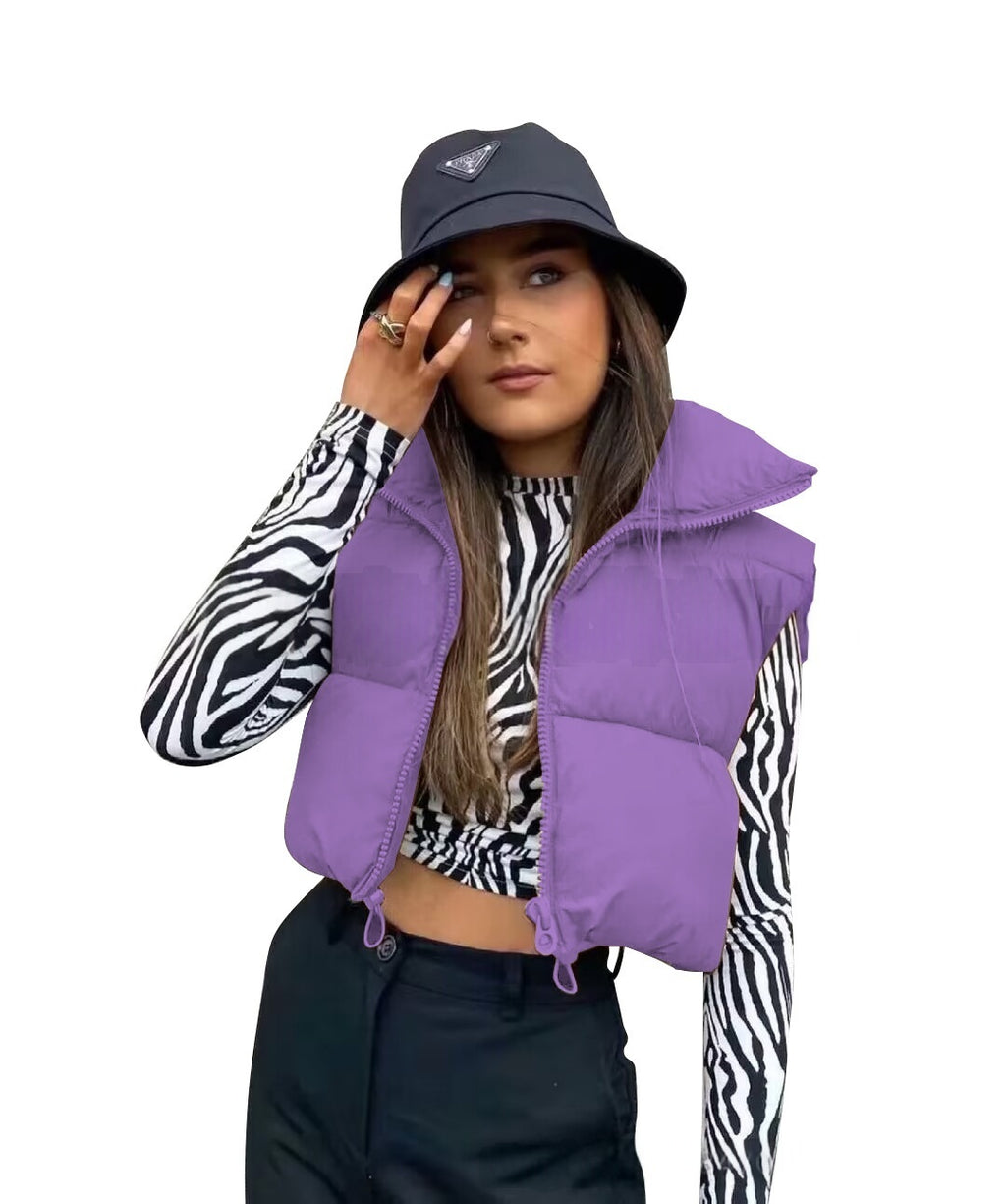Cropped Puffer Vest