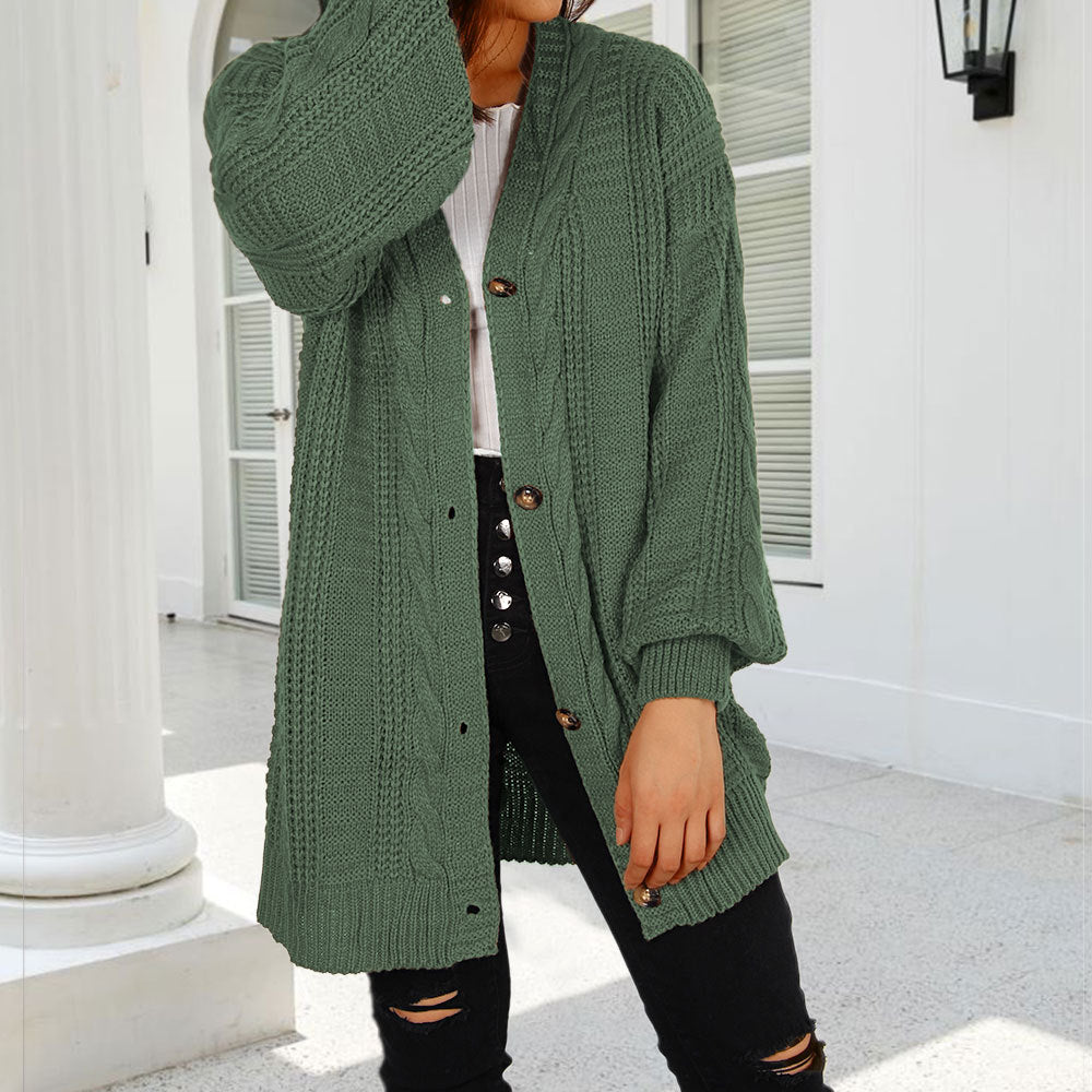 Plus Size V-Neck Twist Cardigan