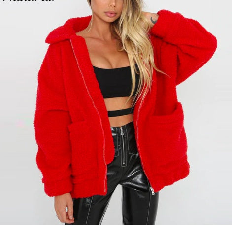 Shearling Plush Coat