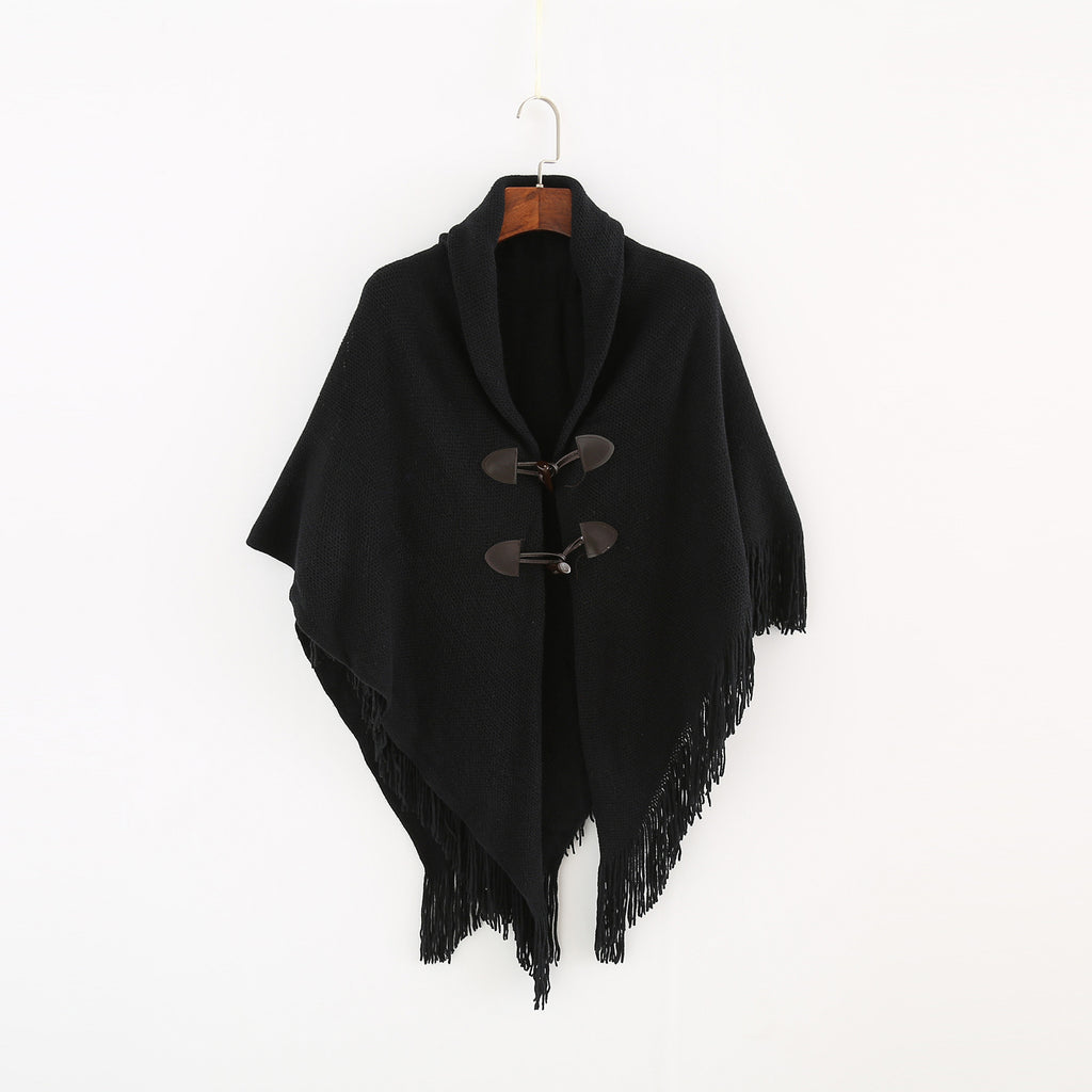 Hooded Poncho Cardigan