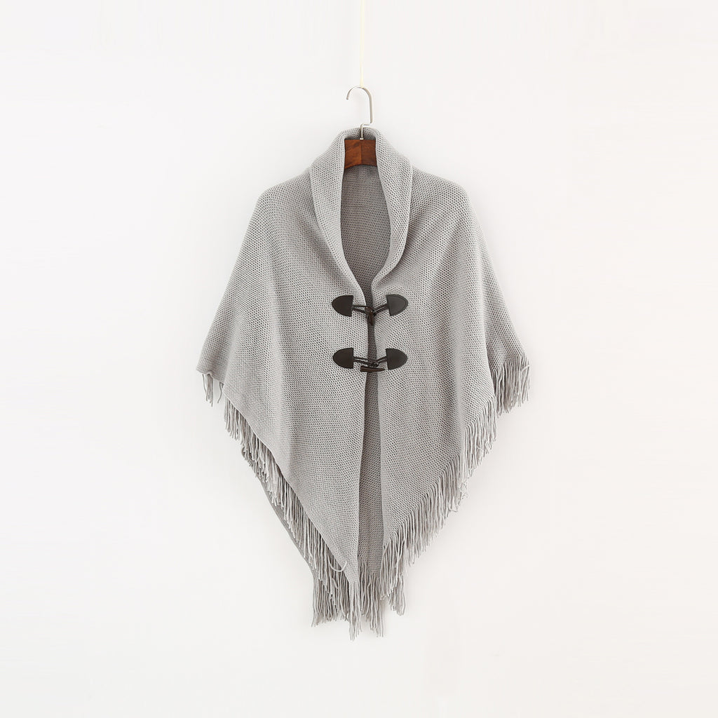 Hooded Poncho Cardigan