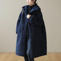 Plus Size Lamb Wool Hooded Coat
