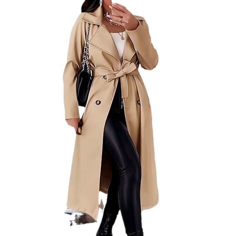 Plus Size Belted Trench Coat