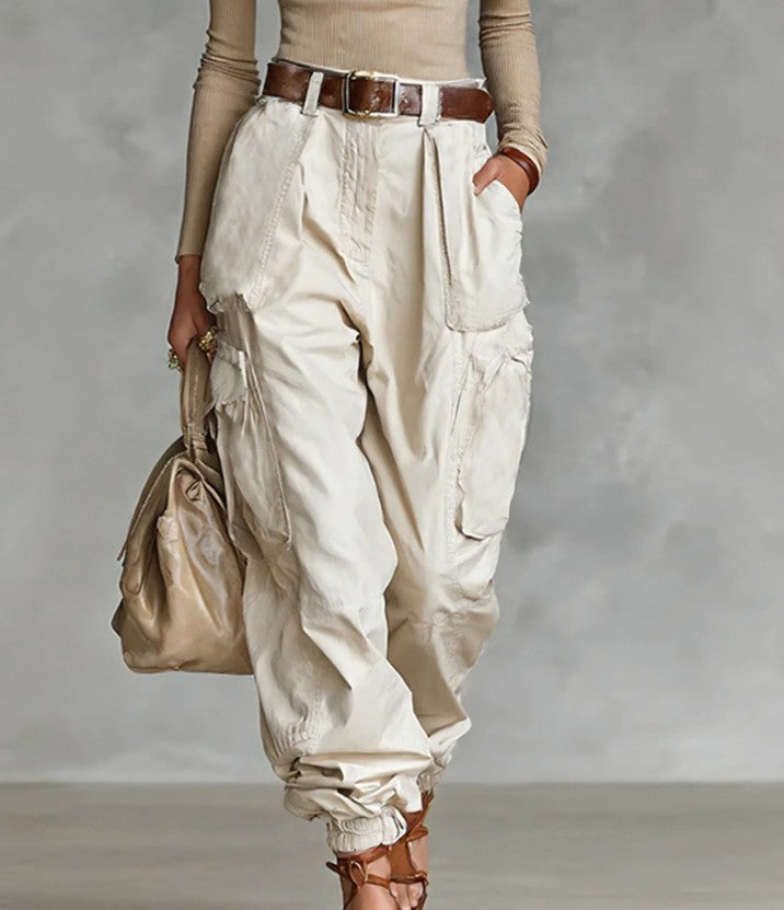 Niche Relaxed-fit Wide-leg Casual Trousers For Women