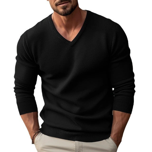 Men's V-Neck Slim Fit Sweater