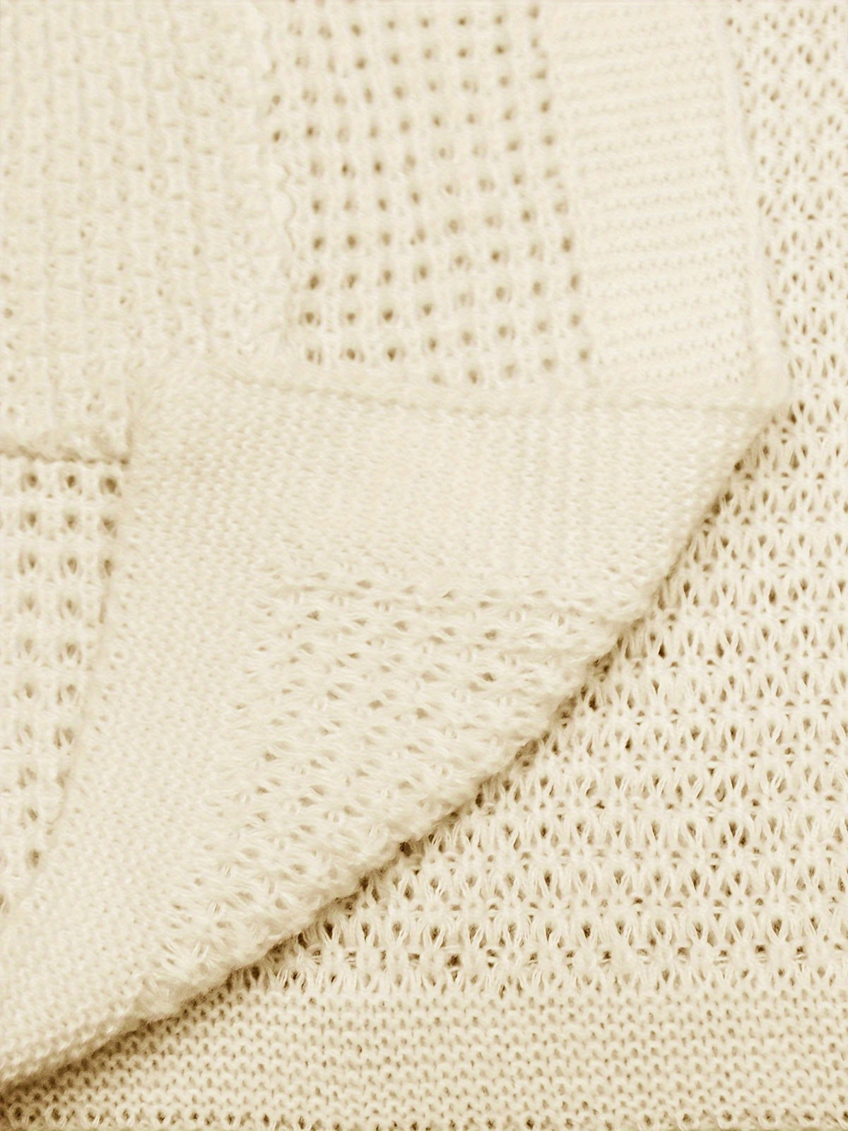Plus Size Boho Open Knit Cardigan