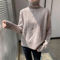 Plus Size High Neck Cashmere Sweater