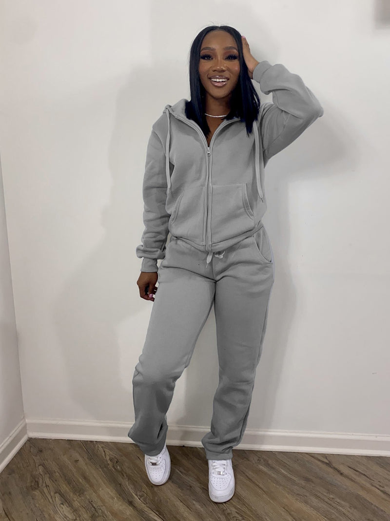 Women's Hoodie & Straight-Leg Pants Set