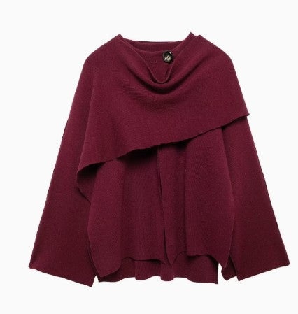 Knit Cardigan with Scarf