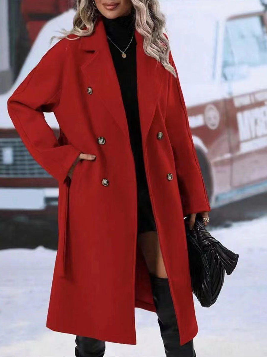 Belted Double-Breasted Trench Coat