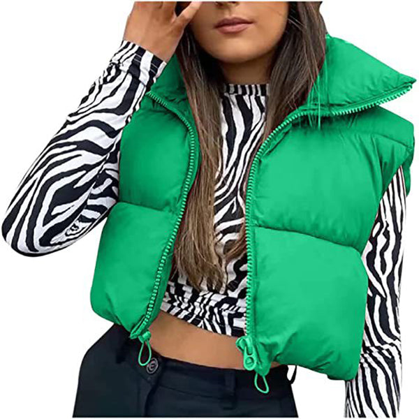 Cropped Puffer Vest