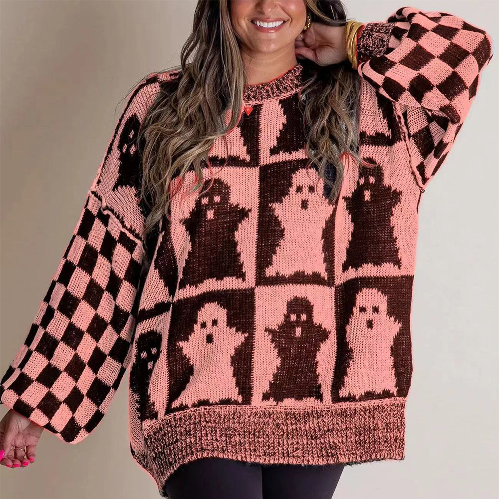 Ghost Checkerboard Sweater