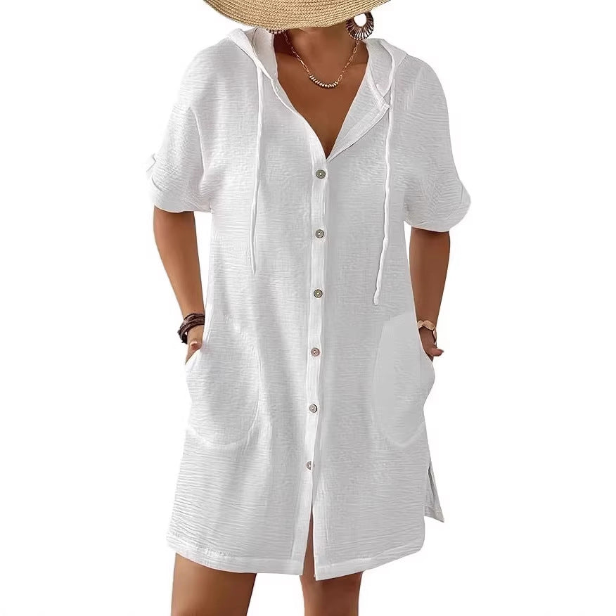 Seaside Vacation Style Bikini Blouse For Women
