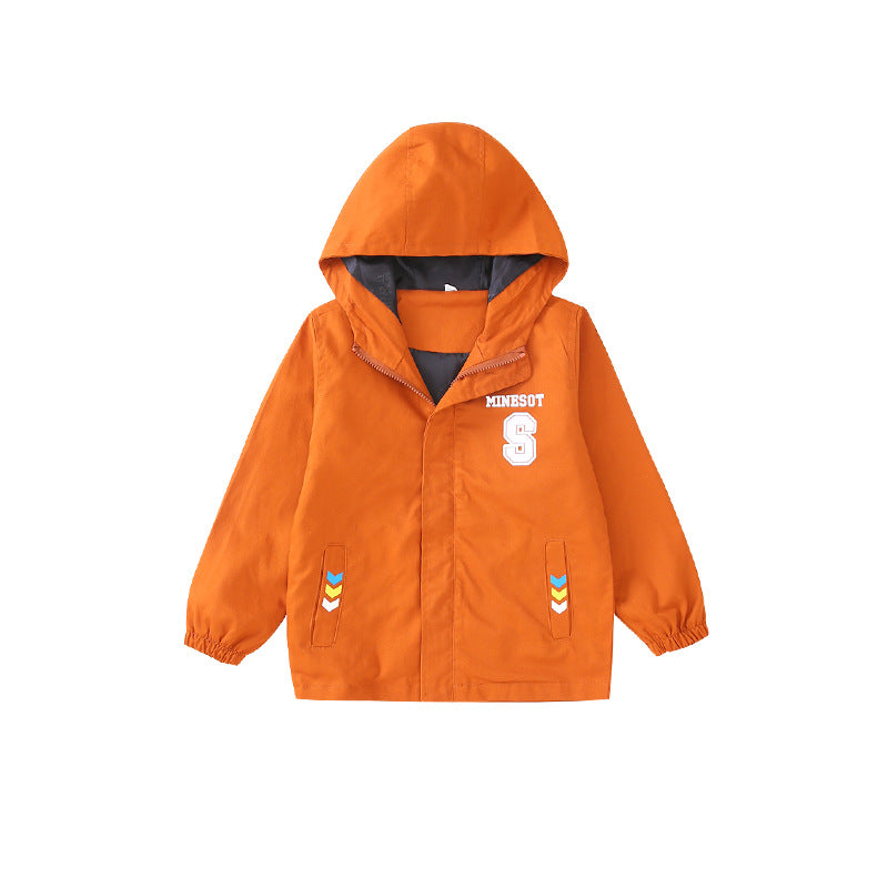 Kids' Letter Print Trench Coat