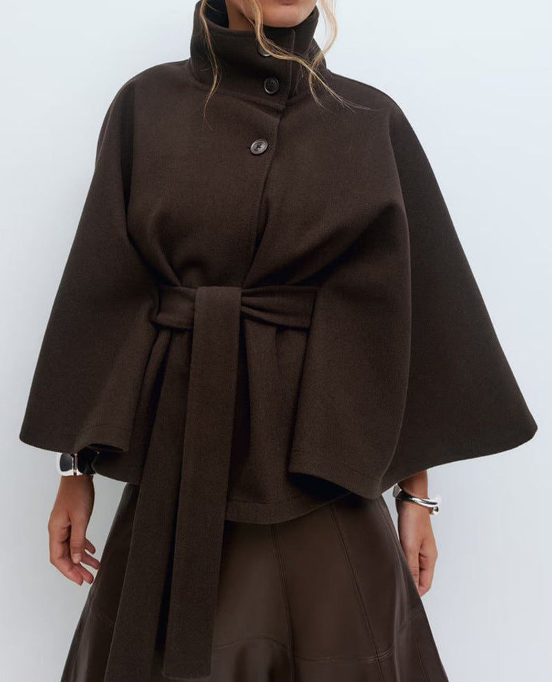 Belted Batwing Coat