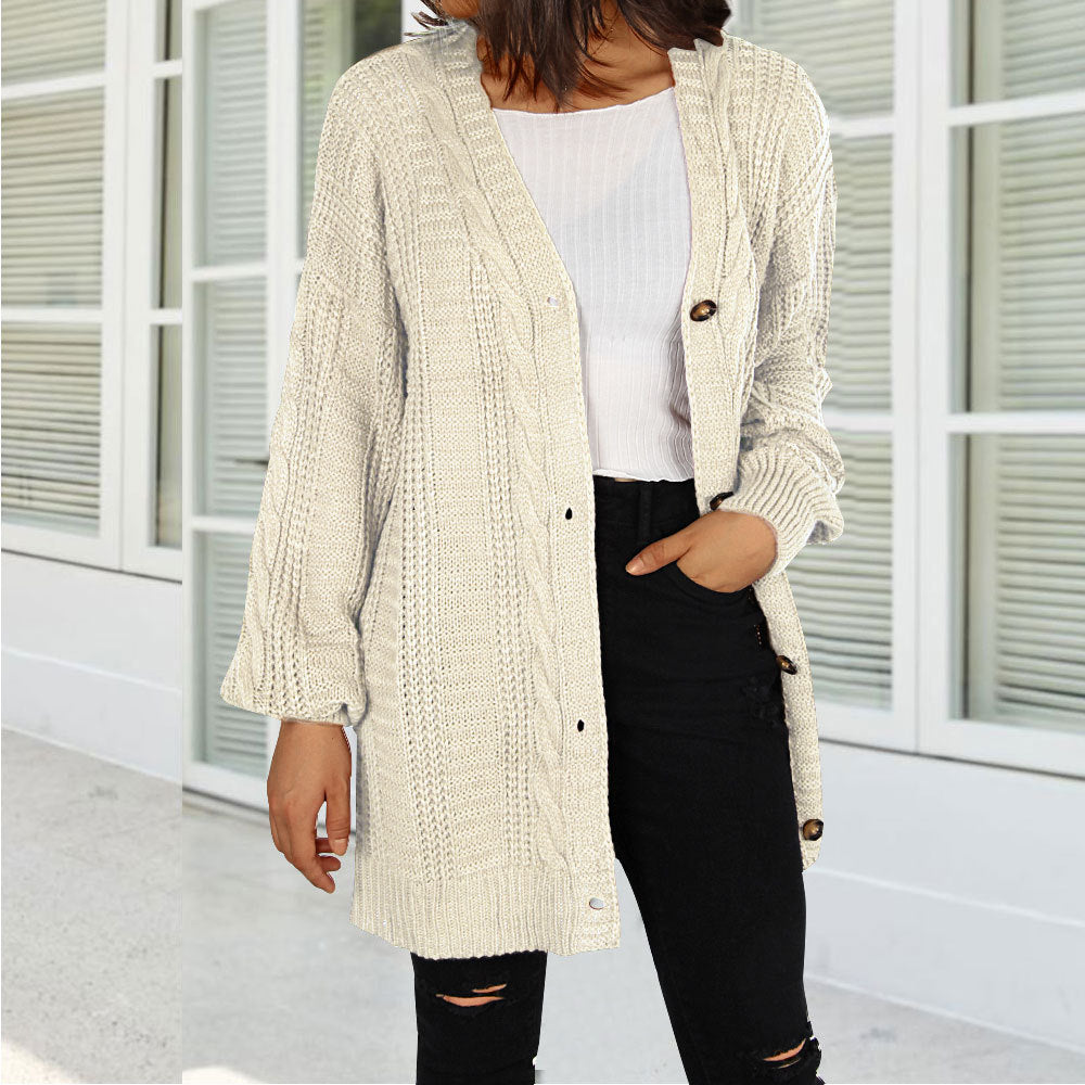 Plus Size V-Neck Twist Cardigan
