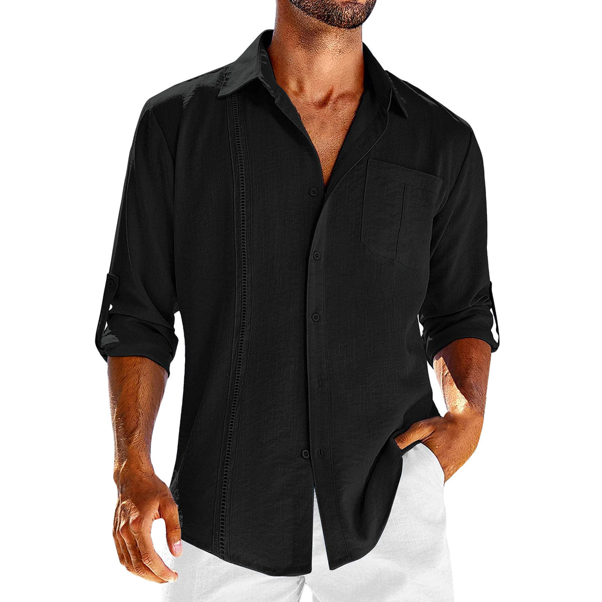 Men's Pocket Polo Collar Shirt